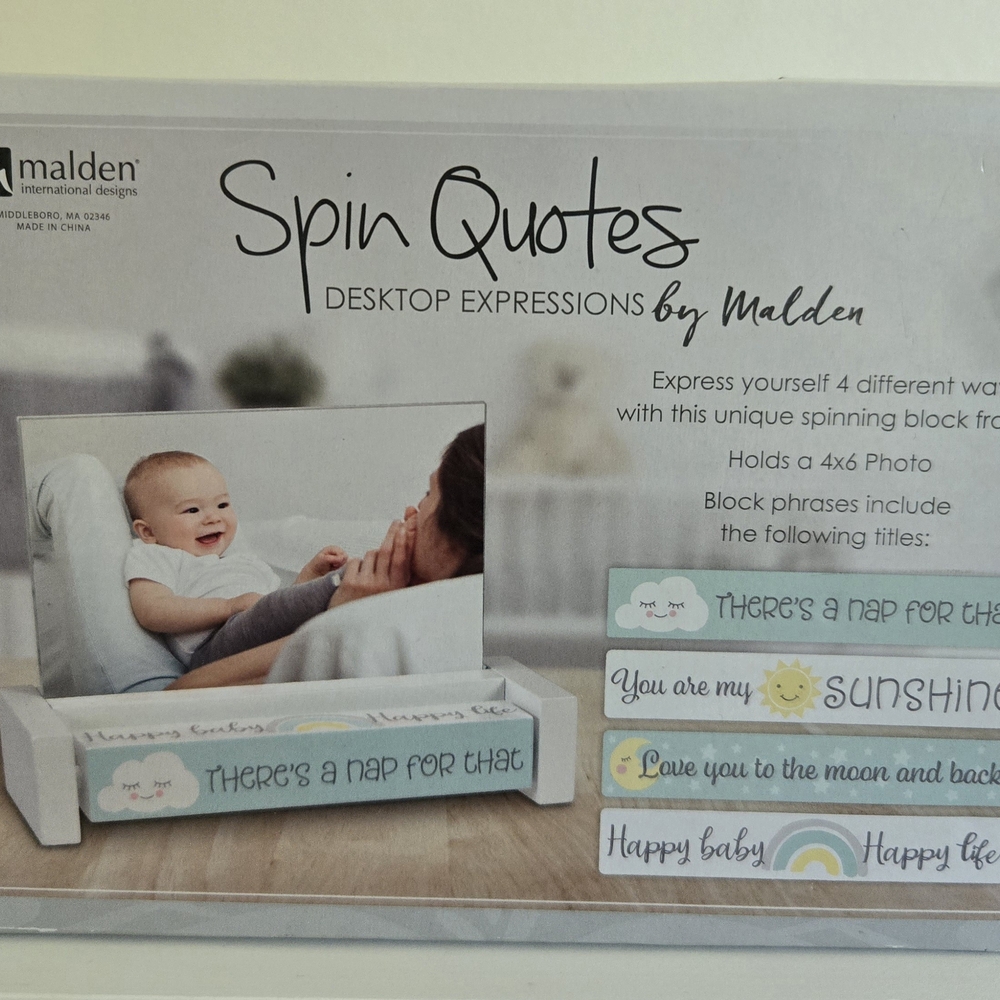 Malden 4x6 Spin Quotes Desktop Expressions with Photo Holder.  Brand New